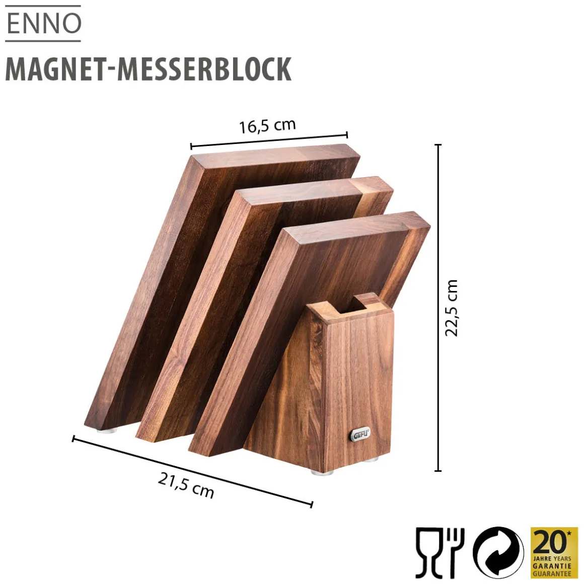 Magnet- Messerblock ENNO, gefächert