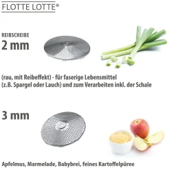 Passiergerät ORIGINAL FLOTTE LOTTE®, multifunktional mit 2 Lochscheiben