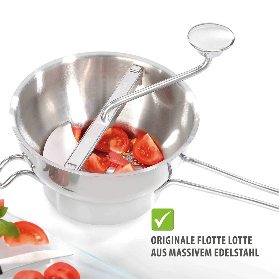 Passiergerät ORIGINAL FLOTTE LOTTE®, multifunktional mit 2 Lochscheiben