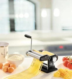 Profi-Pastamaschine PASTA PERFETTA NERO für Lasagne, Tagliolini, Tagliatelle