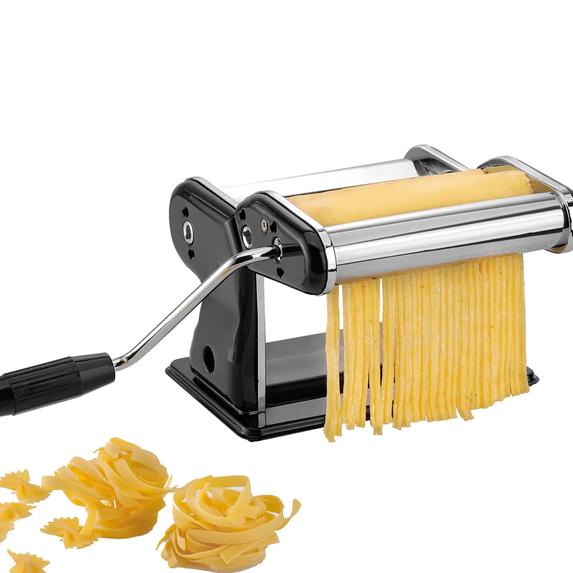 Profi-Pastamaschine PASTA PERFETTA NERO für Lasagne, Tagliolini, Tagliatelle