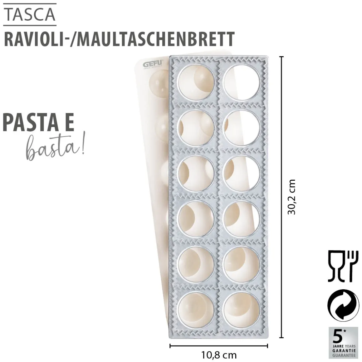 Ravioli-/Maultaschenbrett TASCA, 3tlg.