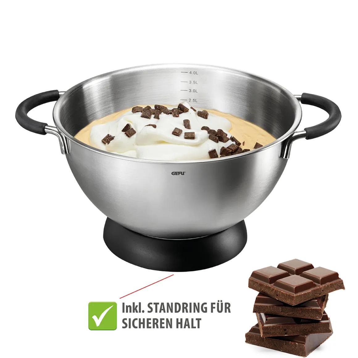 Rühr- und Schlagschüssel mit Standring MESCO, Ø 24 cm