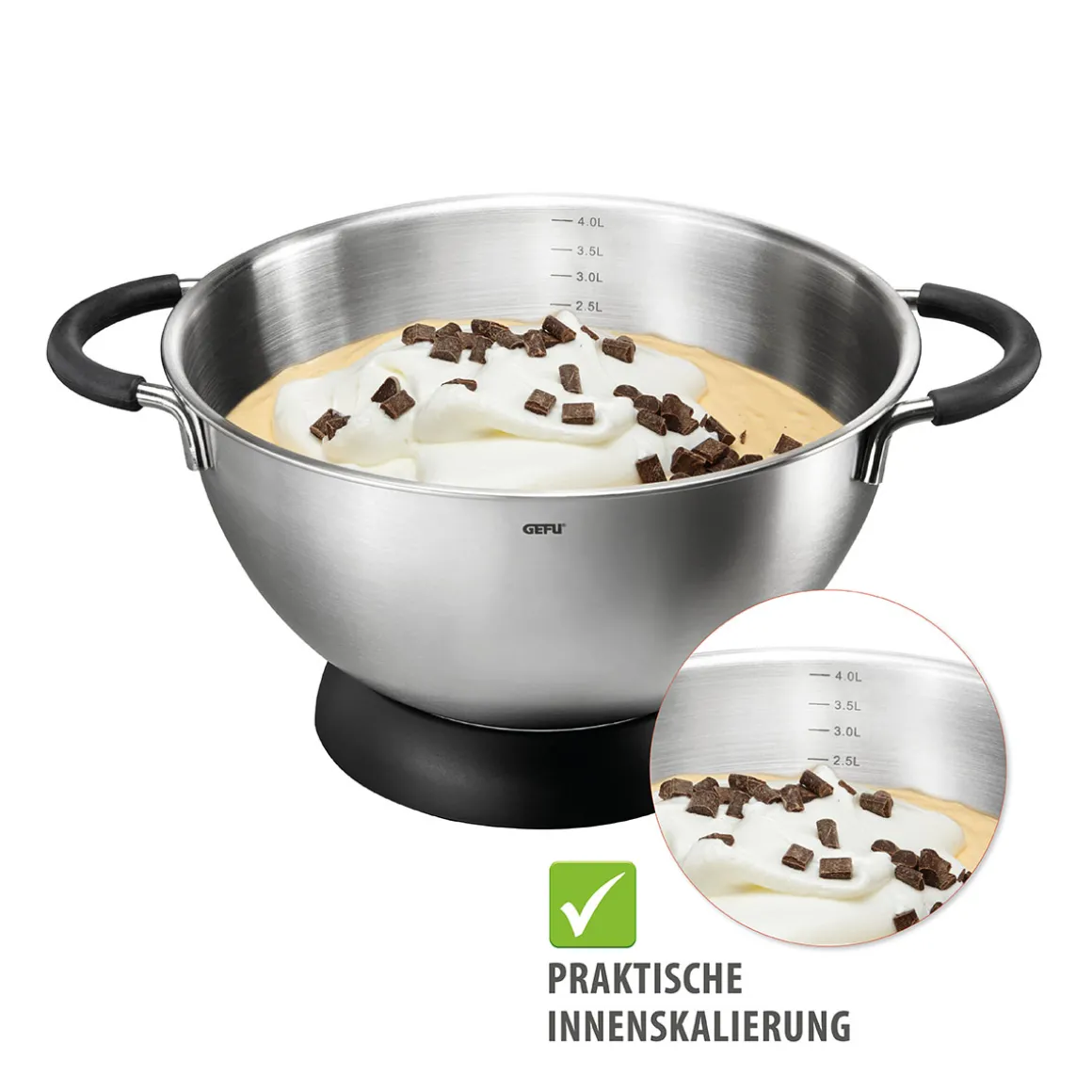 Rühr- und Schlagschüssel mit Standring MESCO, Ø 24 cm