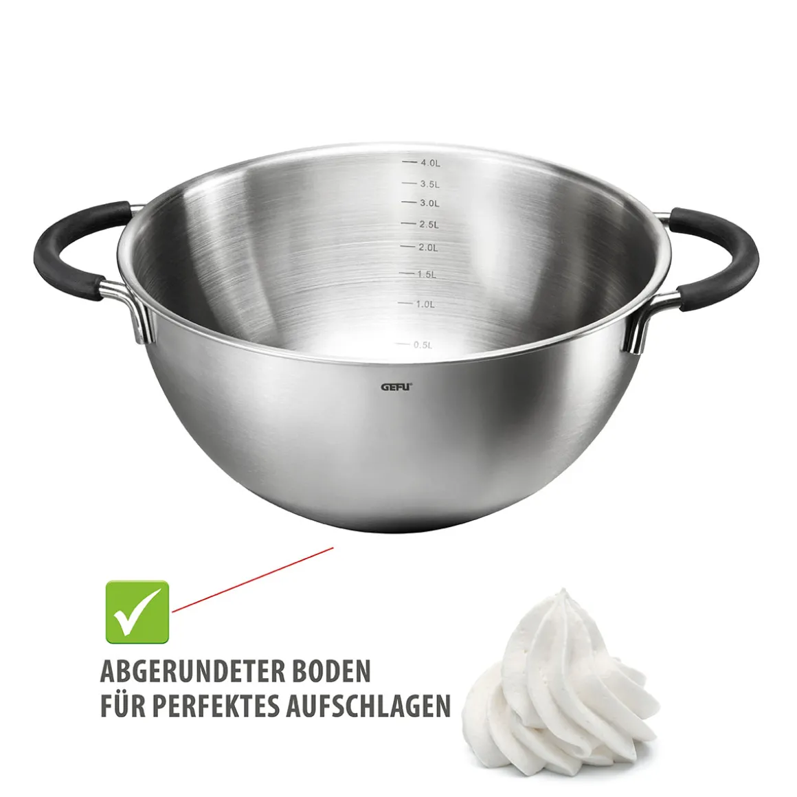 Rühr- und Schlagschüssel mit Standring MESCO, Ø 24 cm