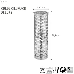 Rollgrillkorb Deluxe BBQ, 30,5 cm
