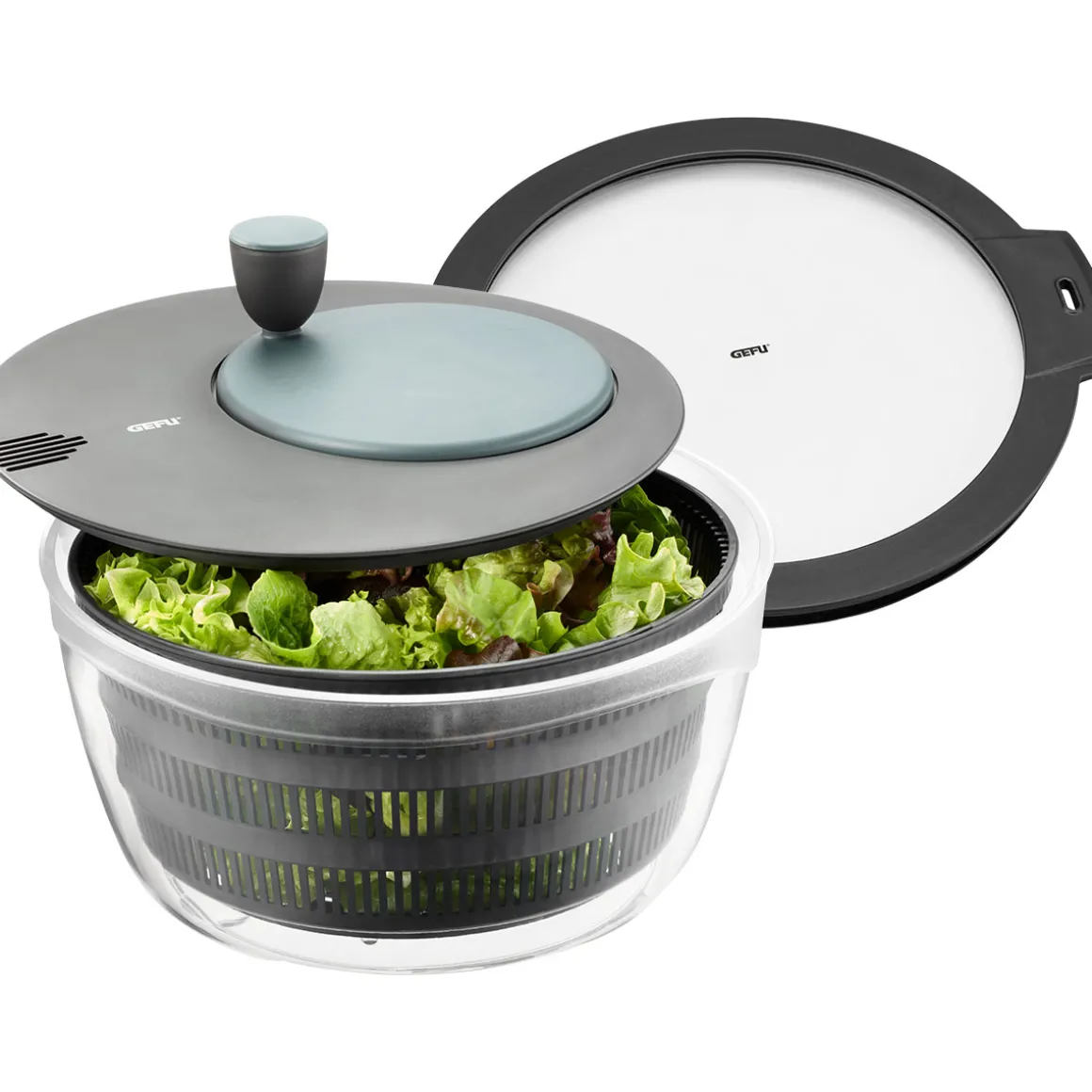 Salatschleuder, Kunststoff inkl. Frischhaltedeckel, 4 L