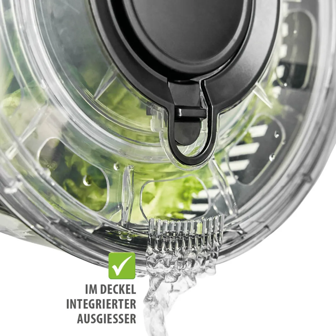 Salatschleuder mit Push-Mechanismus, 5 L