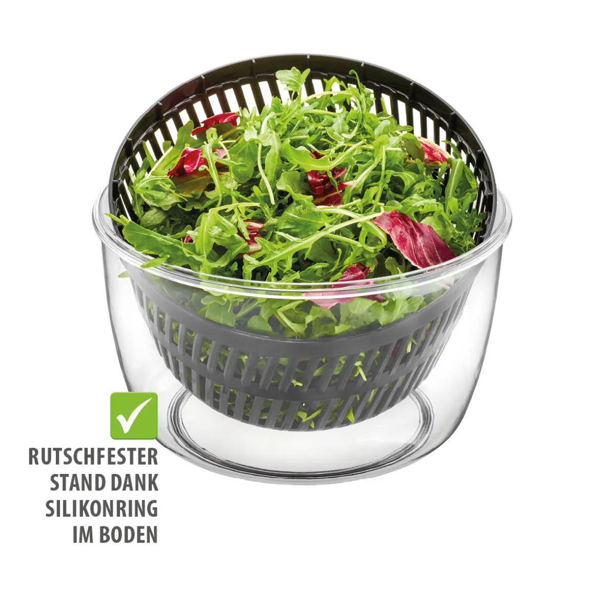 Salatschleuder mit Push-Mechanismus, 5 L