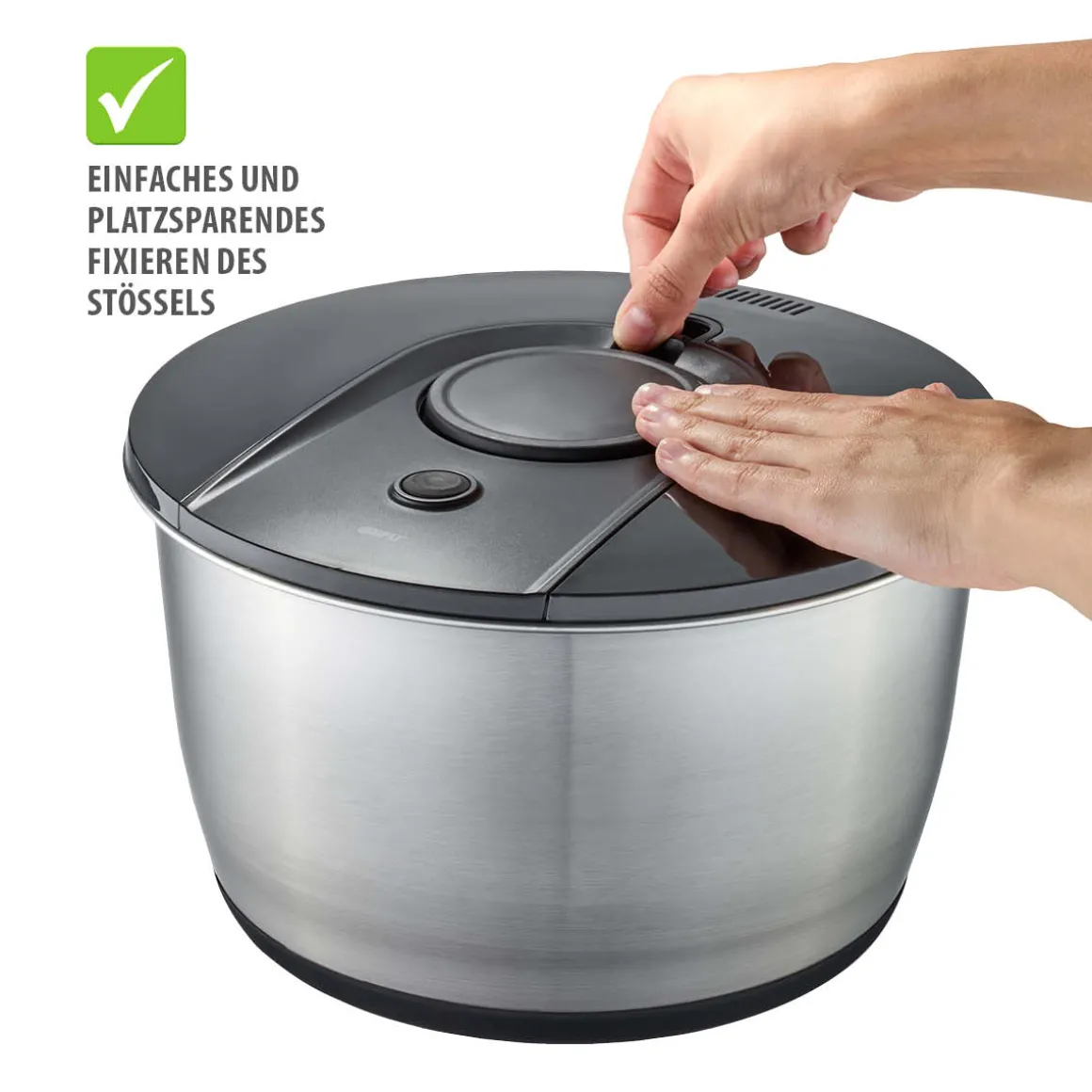 Salatschleuder PUSH IT, Edelstahl, 5 L