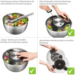 Salatschleuder SPEEDWING®, Edelstahl, 5 L