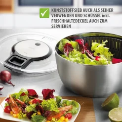 Salatschleuder SPEEDWING®, Edelstahl, 5 L