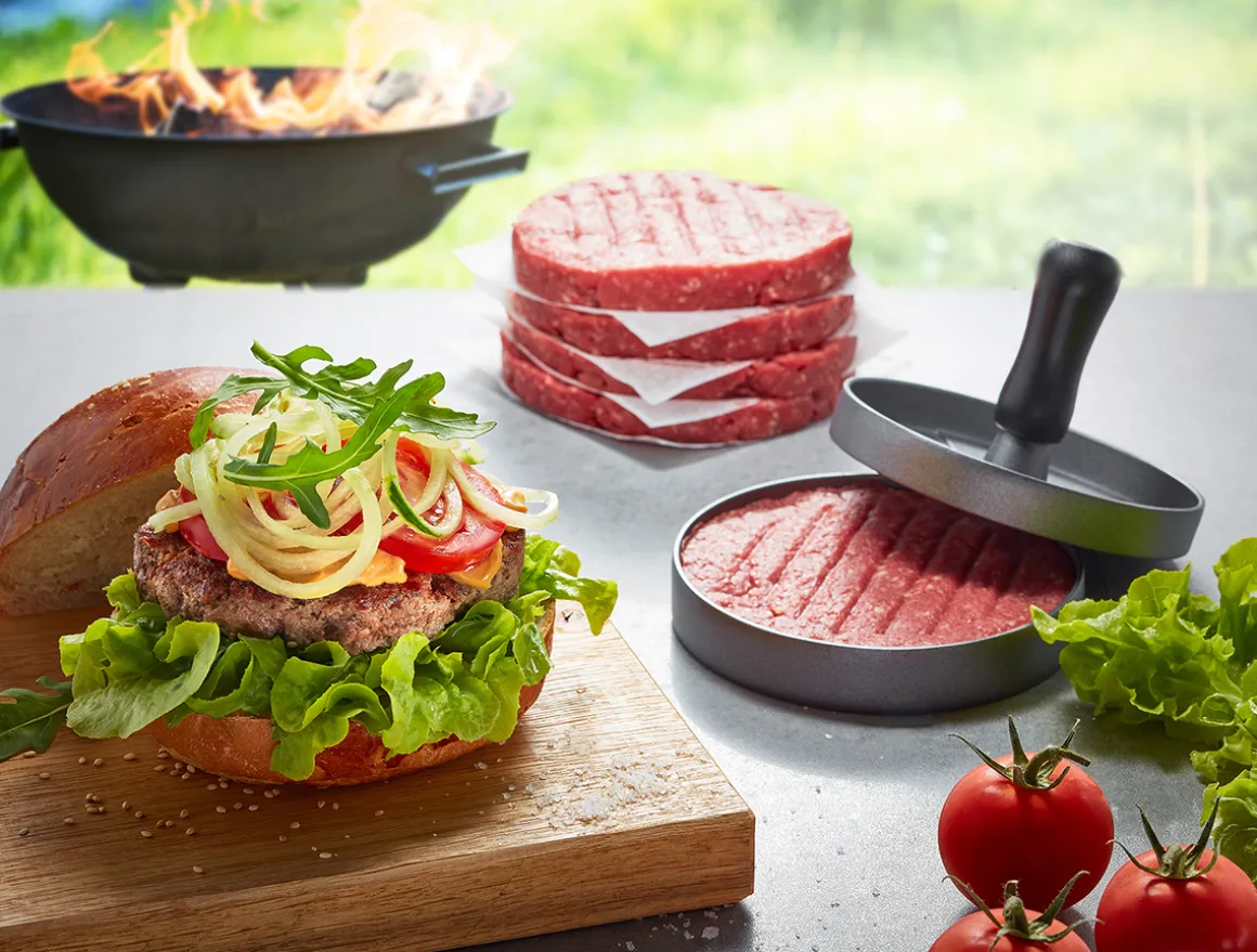 Set: Hamburgerpresse BBQ + Wender BBQ XXL