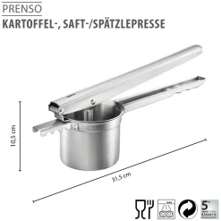 Kartoffel-, Saft- und Spätzlepresse PRENSO
